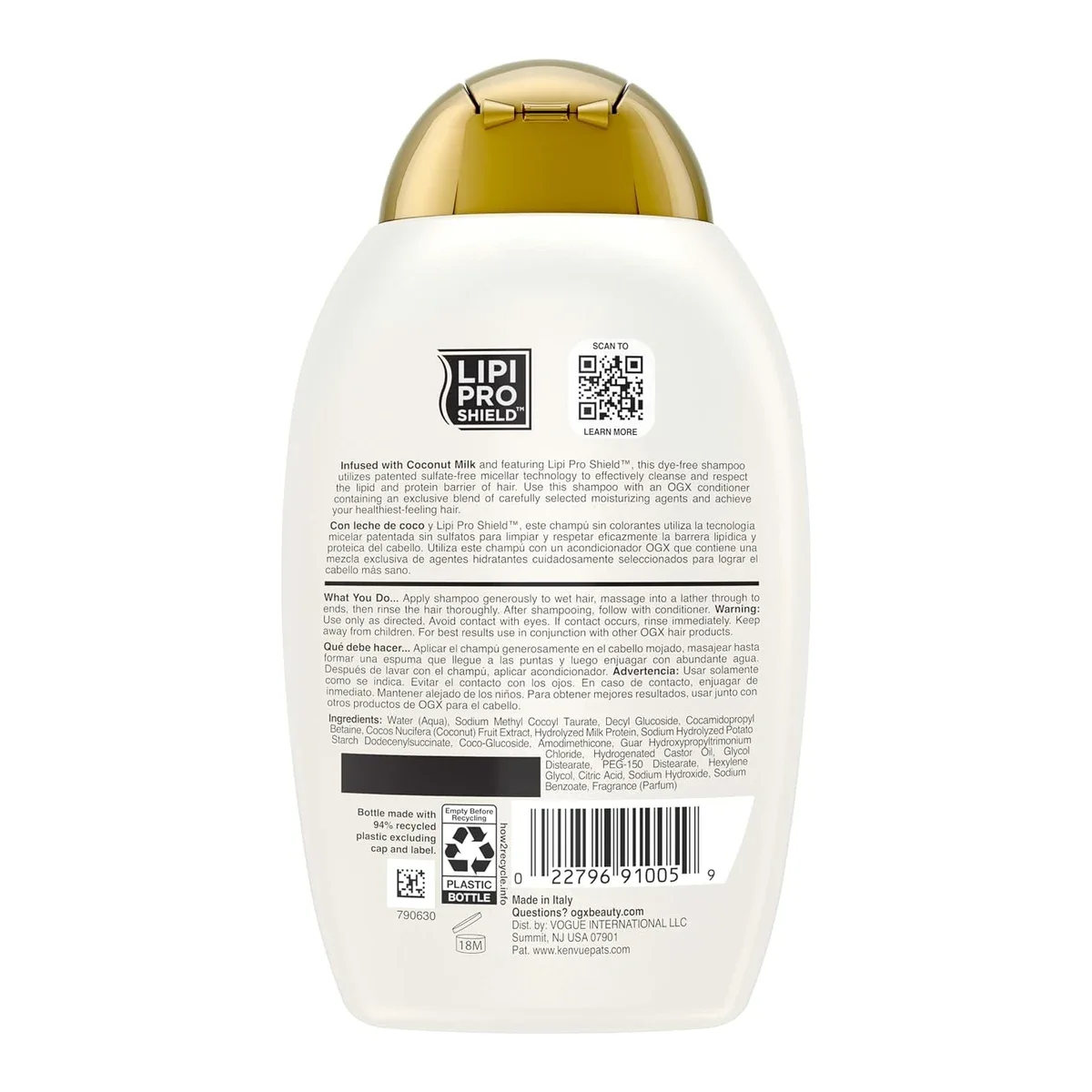 OGX Nourishing + Coconut Milk Shampoo 385ml